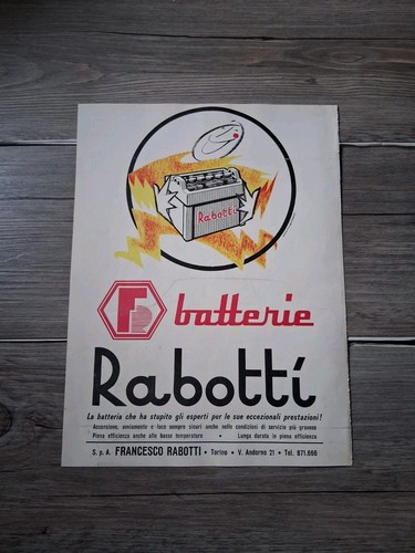 Pubblicità vintage rabotti - pubblicità,
