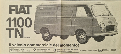 Fiat furgone 1100 auto - fiat,