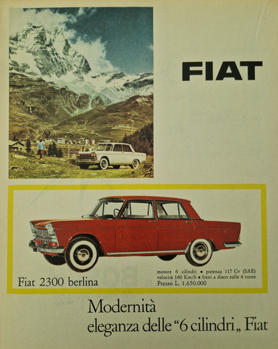 Fiat 2300 berlina - auto, torino