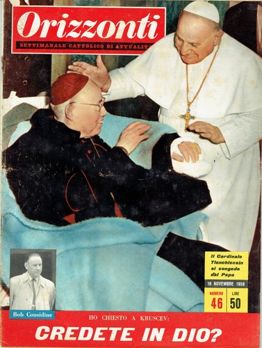Orizzonti 1958 papa giovanni - 1958=papa,
