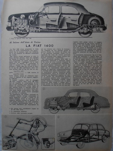 1950 fiat 1400 salone - fiat, auto